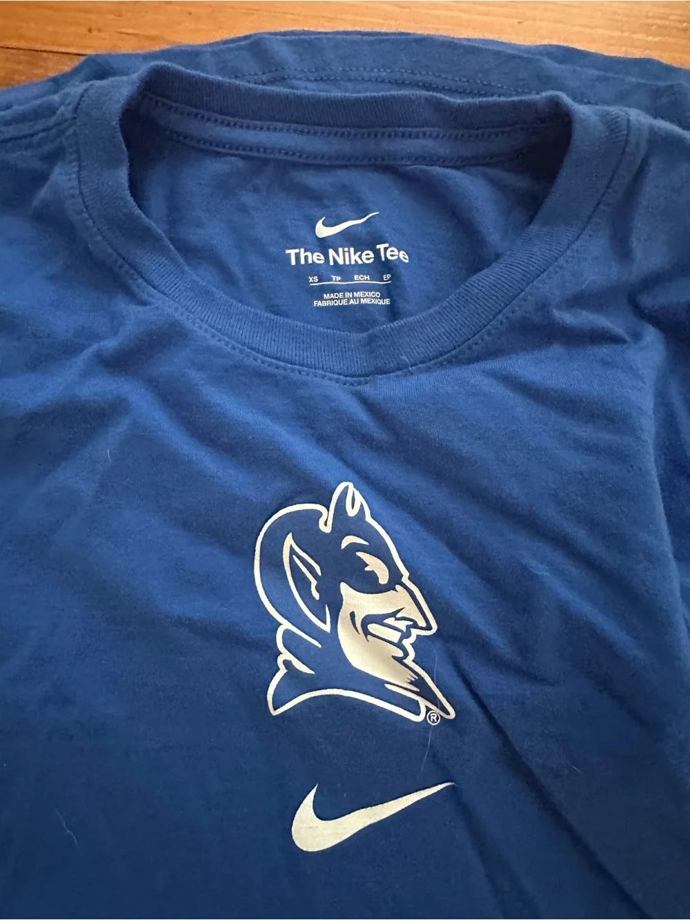 Nike Royal Blue Long Sleeve Tee with Duke Blue Devil Logo